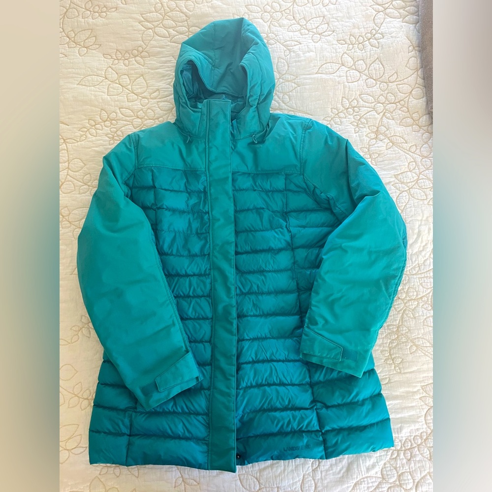 Land’s End Turquoise Ski Jacket Size LG (14-16)